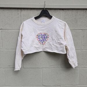 Flapdoodles Cream Textured Sweatshirt